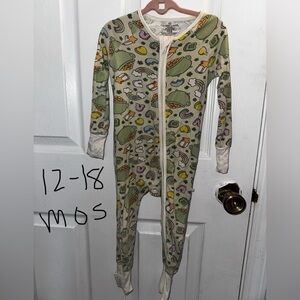 Caden Lane Lucky Clover Convertible Zip Romper
